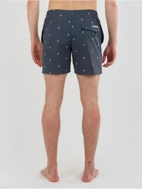 Fundango Bono Print Boardshort férfi fürdőnadrág sötétkék színben 3