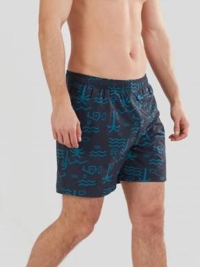 Fundango Bono Print Boardshort férfi boardshort kék színben 1