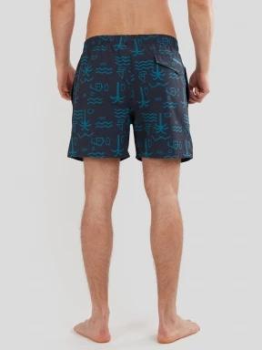 Fundango Bono Print Boardshort férfi boardshort kék színben 3