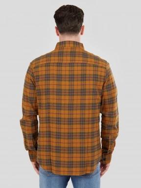 Fundango Harris Shirt férfi hosszú ujjú ing barna színben 3