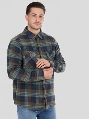 Fundango Roddy Lined Shirt férfi ingkabát kék színben 1