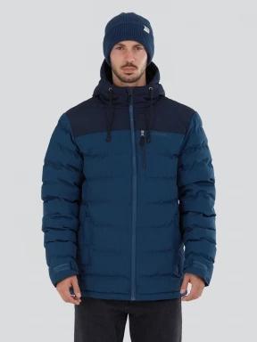 Fundango Passat Padded Jacket férfi steppelt átmeneti kabát kék színben 1