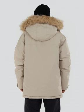 Fundango Spirit Parka Jacket férfi télikabát homok színben 3