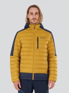 Fundango Matt Hooded Jacket férfi steppelt átmeneti kabát sárga színben 1