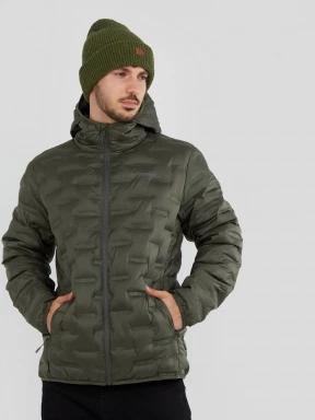 Fundango Smoke Hooded Jacket férfi utcai kabát oliva színben 1