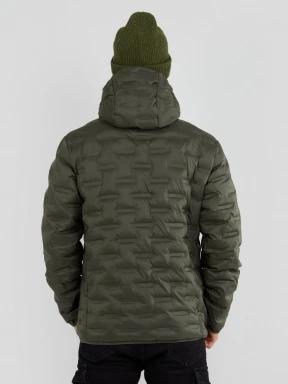 Fundango Smoke Hooded Jacket férfi utcai kabát oliva színben 3
