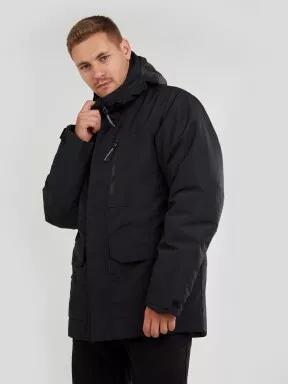 Fundango Perill Parka Jacket férfi utcai kabát fekete színben 1