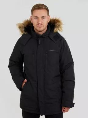 Fundango Spirit Parka Jacket férfi télikabát fekete színben 1