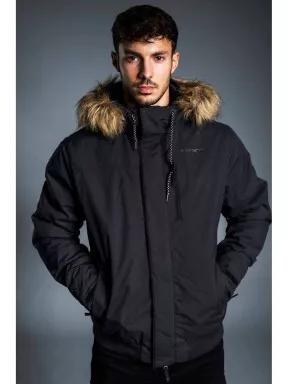 Fundango CARBONE Bomber Jacket férfi utcai kabát fekete színben 1