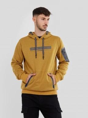 Fundango Force Tech Pullover férfi pulóver barna színben 1