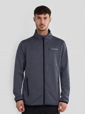 Fundango Jefferson Fleece Jacket férfi polár pulóver fekete színben 1
