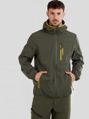 Fundango Alloy Hooded Softshell férfi softshell kabát zöld színben 1