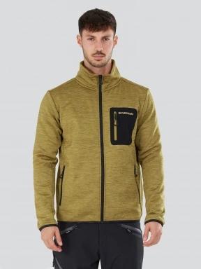 Fundango Jefferson Fleece Jacket férfi polár pulóver zöld színben 1