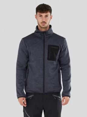 Fundango Jefferson Fleece Jacket férfi polár pulóver szürke színben 1