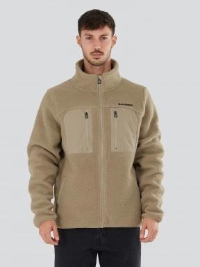 Fundango Haven Hybrid Jacket férfi pulóver homok színben 1
