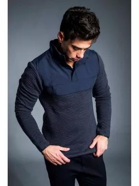 Fundango VERTIGO Pullover férfi pulóver sötétkék színben 3