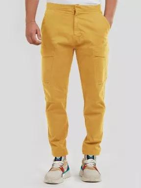 Fundango Arbor Cargo Pants férfi cargo nadrág sárga színben 1