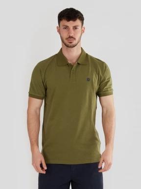 Fundango Incognito Mono Poloshirt férfi galléros póló oliva színben 1