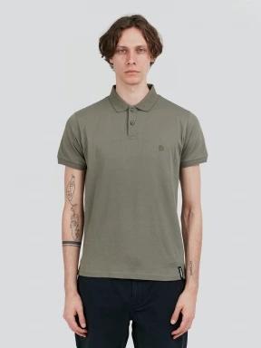 Fundango Incognito Mono Poloshirt férfi galléros póló oliva színben 1