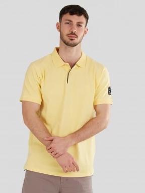 Fundango Molton Poloshirt férfi galléros póló sárga színben 1