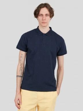 Fundango Icon Poloshirt férfi galléros póló sötétkék színben 1