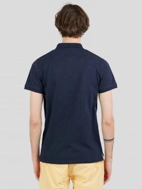 Fundango Icon Poloshirt férfi galléros póló sötétkék színben 3