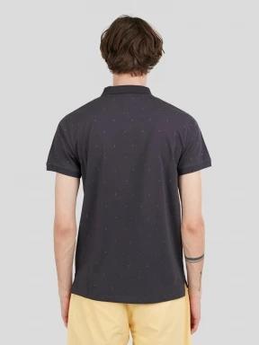 Fundango Icon Poloshirt férfi galléros póló fekete színben 3