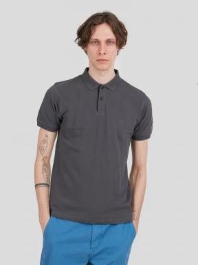 Fundango Insignia Poloshirt férfi galléros póló szürke színben 1