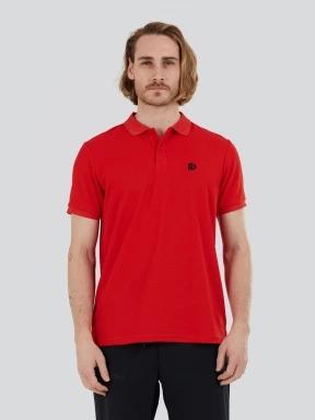 Fundango Zeno Tech Poloshirt férfi rövid ujjú sport póló piros színben 1