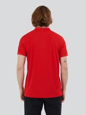Fundango Zeno Tech Poloshirt férfi rövid ujjú sport póló piros színben 3
