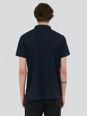 Fundango Zeno Tech Poloshirt férfi rövid ujjú sport póló sötétkék színben 3