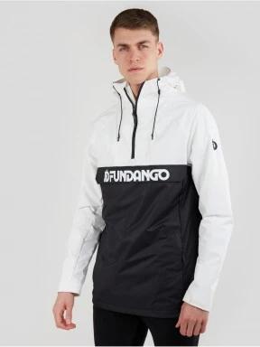 Fundango Salmo Logo Anorak férfi esőkabát fehér színben 1