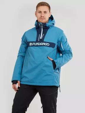 Fundango Burnaby Logo Anorak férfi síkabát világoskék színben 1