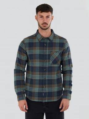 Fundango Harris Shirt férfi hosszú ujjú ing kék színben 1