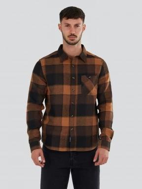 Fundango Harris Shirt férfi hosszú ujjú ing barna színben 1