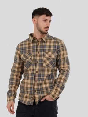 Fundango Roddy Lined Shirt férfi ingkabát szürke színben 1