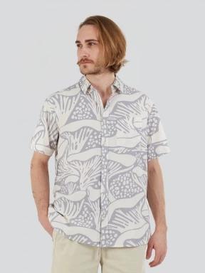 Fundango Chase Shirt férfi rövid ujjú ing homok színben 1