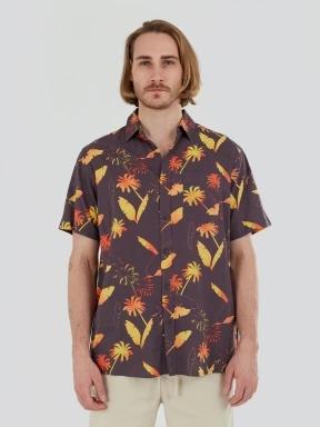 Fundango Chase Shirt férfi rövid ujjú ing sötétkék színben 1