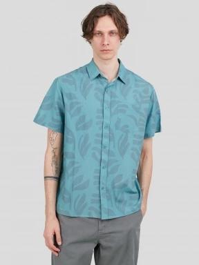 Fundango Chase Shirt férfi rövid ujjú ing zöld színben 1