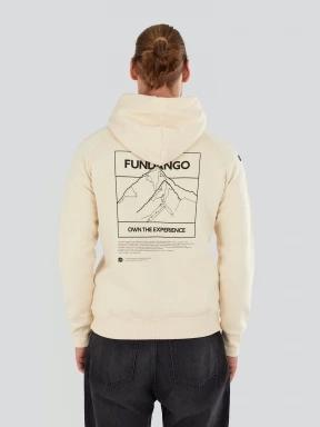 Fundango Talis Hooded Sweatshirt férfi kapucnis pulóver homok színben 3