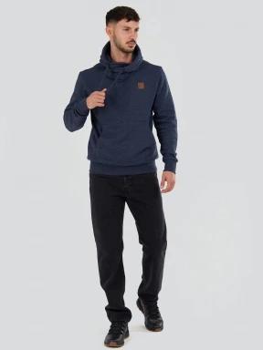 Fundango Conor Hooded Sweatshirt férfi kapucnis pulóver sötétkék színben 3