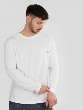 Fundango Maurice Long Rashguard férfi hosszú ujjú lycra fehér színben 1