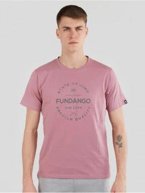Fundango Basic - T Logo-4 T-shirt férfi rövid ujjú póló lila színben 1