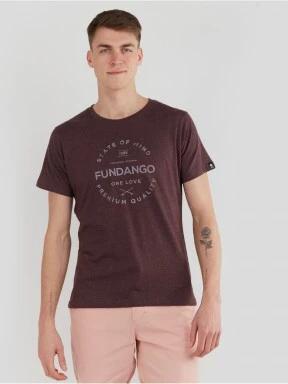 Fundango Basic - T Logo-4 T-shirt férfi rövid ujjú póló piros színben 1