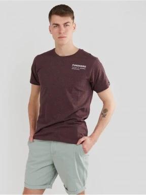 Fundango Basic - T Logo-7 T-shirt férfi rövid ujjú póló piros színben 1