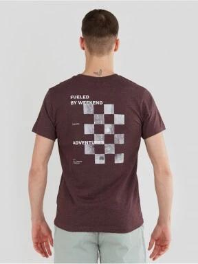 Fundango Basic - T Logo-7 T-shirt férfi rövid ujjú póló piros színben 3