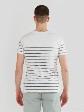 Fundango Jaggy Pocket T-shirt férfi rövid ujjú póló fehér színben 3