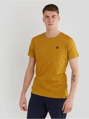 Fundango Jaggy Structured T-Shirt férfi rövid ujjú póló sárga színben 1