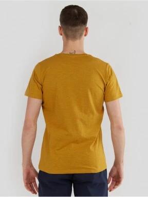 Fundango Jaggy Structured T-Shirt férfi rövid ujjú póló sárga színben 3