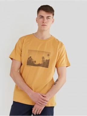 Fundango Talmer T-shirt férfi rövid ujjú póló sárga színben 1